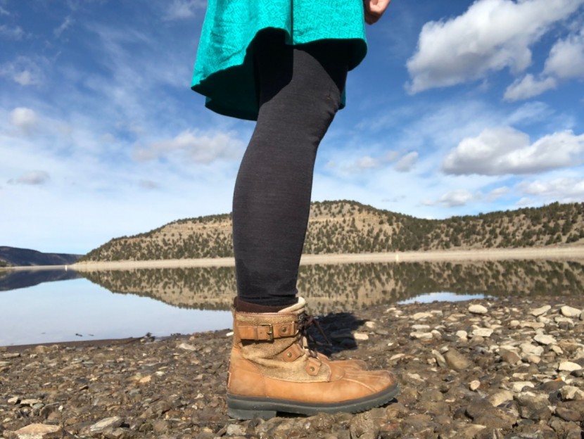 ugg cecile - a look at the relative height and compatibility with a cute skirt.