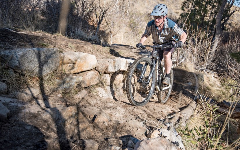 transition smuggler gx 2018 - this bike is a very respectable climber despite its heft.