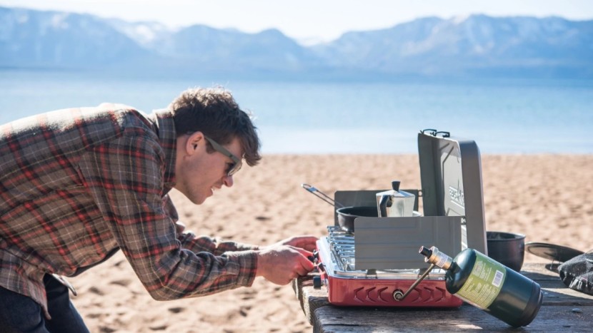 camping stove - we were able to control the flame and cook with precision on the...