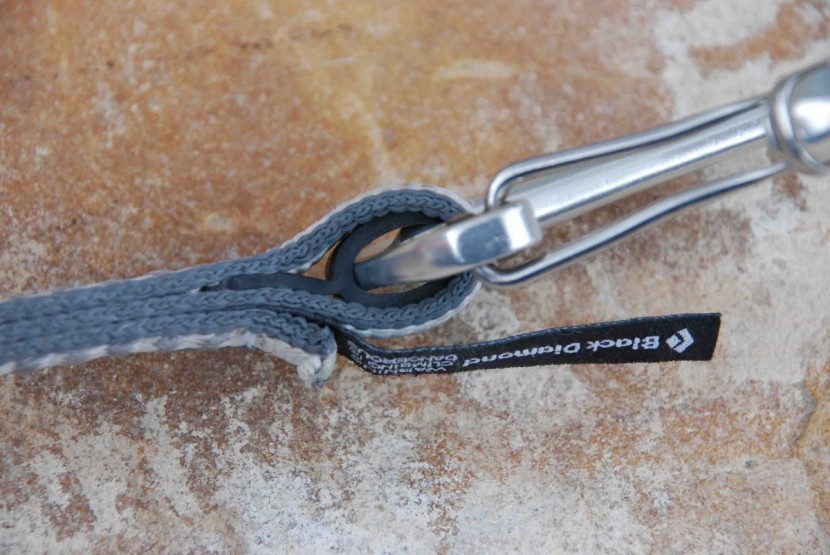 black diamond oz quickdraw - the &quot;straightjacket&quot; rubber keeper is sewn into the sling and is low...