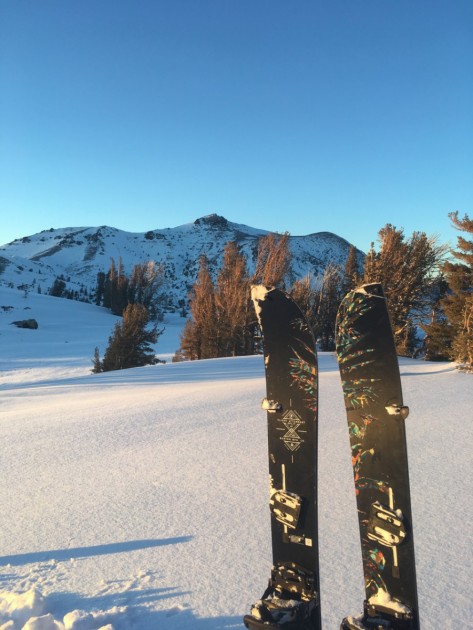 burton flight attendant split - flight attendant catching evening light on carson pass.
