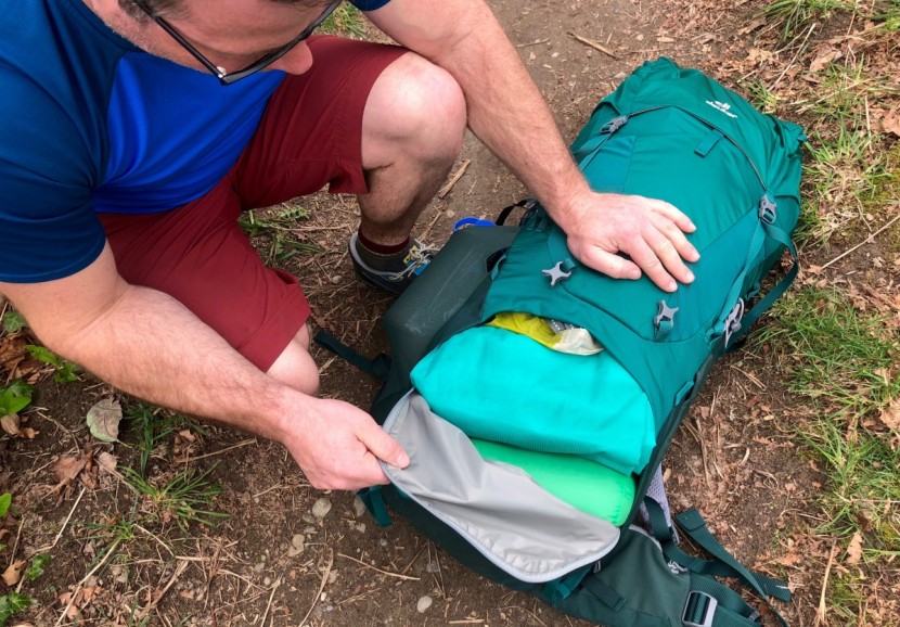 deuter aircontact lite 65+10 - this pack doesn&#039;t have any side special access other than via its...