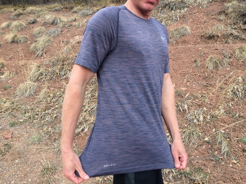 nike dri-fit knit - check out the sides of this polyester/nylon blended shirt. where...