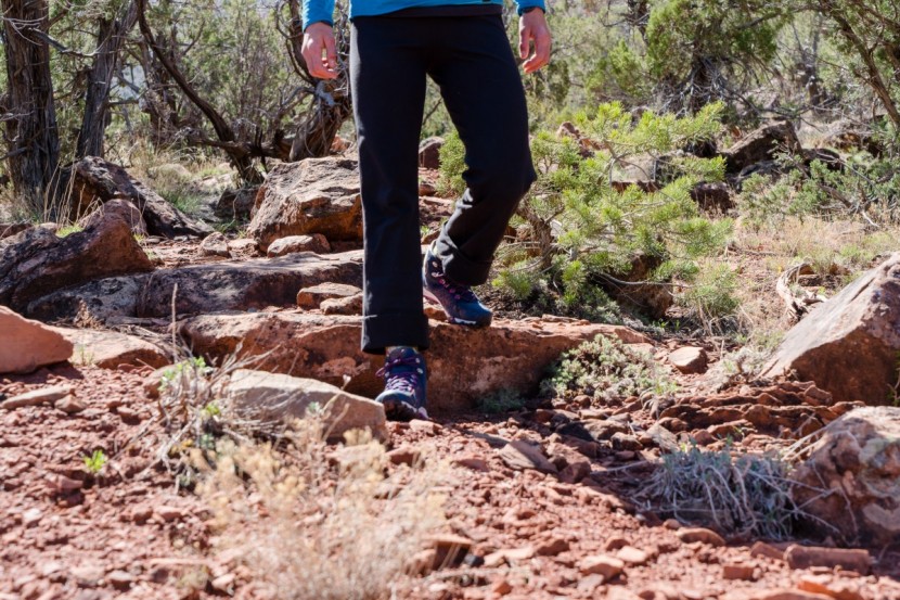 oboz sapphire mid waterproof for women - the oboz sapphire mid are worn here in the southern utah desert.