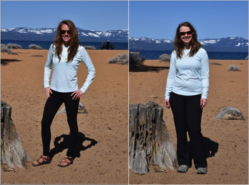 vapor apparel solar long sleeve for women - the vapor solar in size s on two 5&#039;4&quot; gear testers.