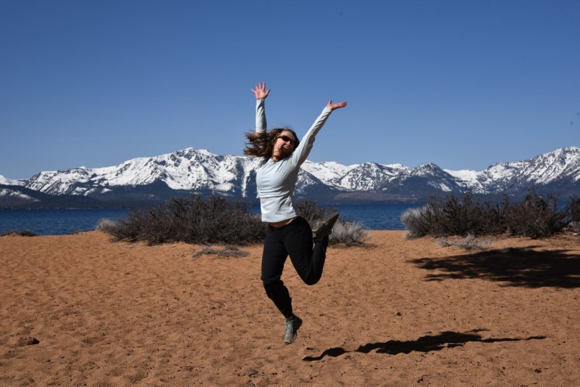 vapor apparel solar long sleeve for women - staying cool and protected even on a high sierra beach!