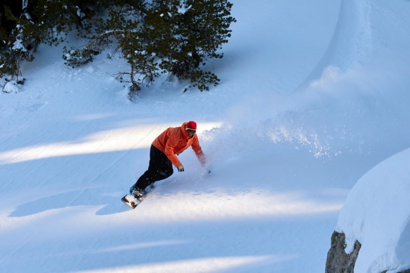 lib tech travis rice pro blunt - playing with rocker in pow is fun.