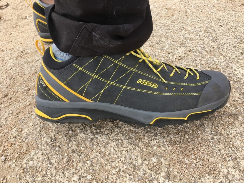 asolo nucleon gv - the suede and softshell upper held up admirably against abrasion.