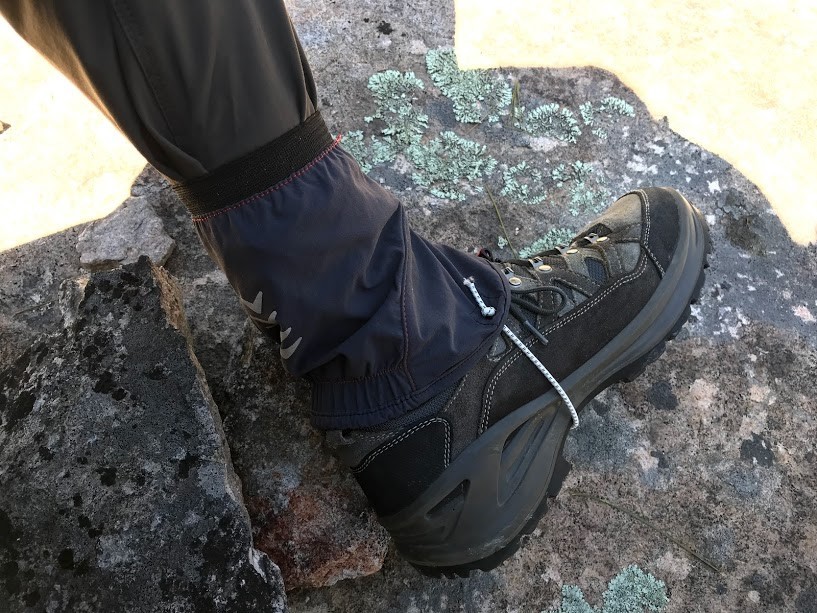 rab scree - these gaiters were sliding up at the heel with low cut hiking shoes.