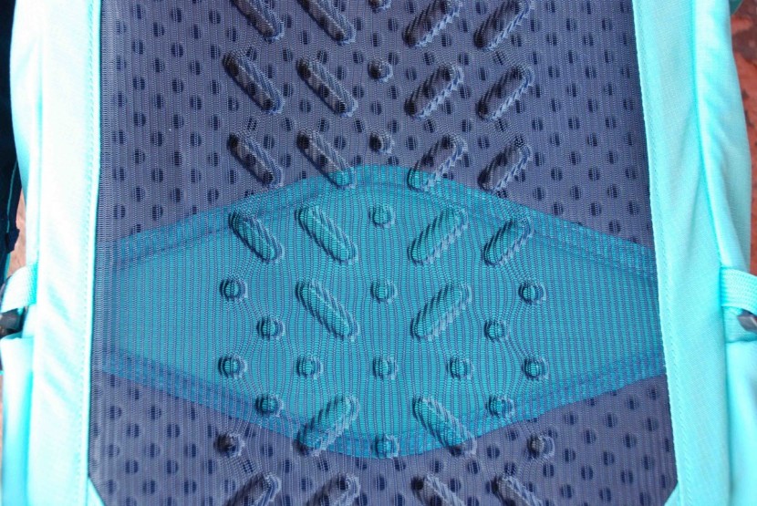 the back panel is supposed to help keep you cool, but you still have...