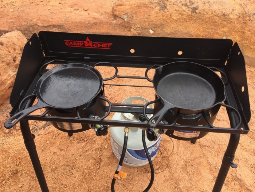 camp chef explorer 2-burner - the open, airy design of the explorer shows why it&#039;s easy to keep...