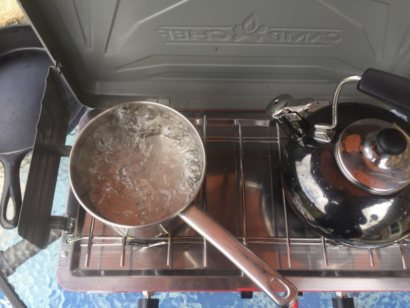 camp chef teton two-burner - this stove boils water in a decent time, but it certainly isn't the...