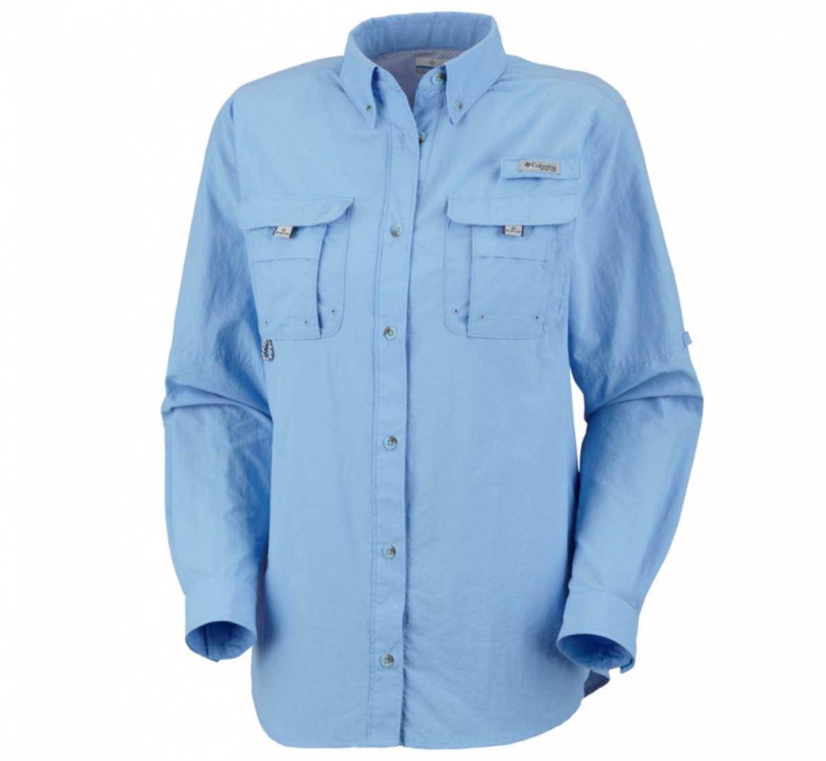 Columbia - Sz L Mens Fishing Gear Outdoor UPF 30 + Shirt Nylon Button Tam