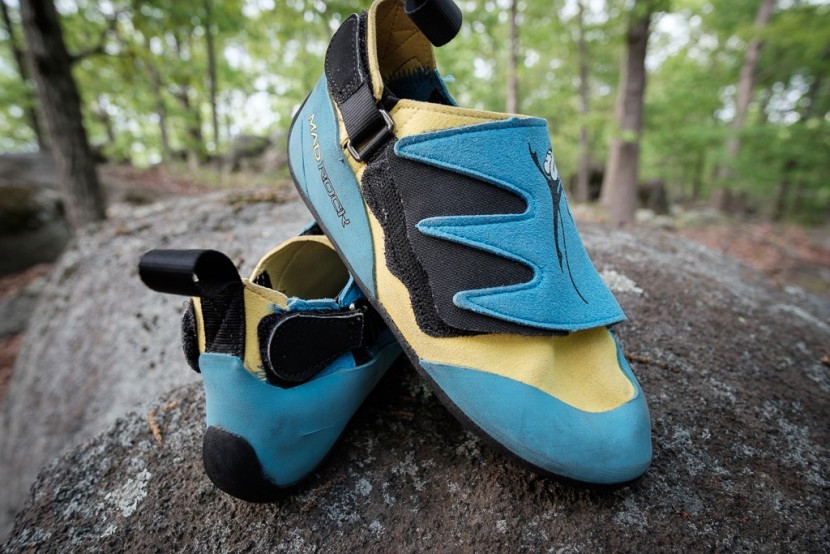 mad rock mad monkey - the dual heel strap lets the shoe grow with them.