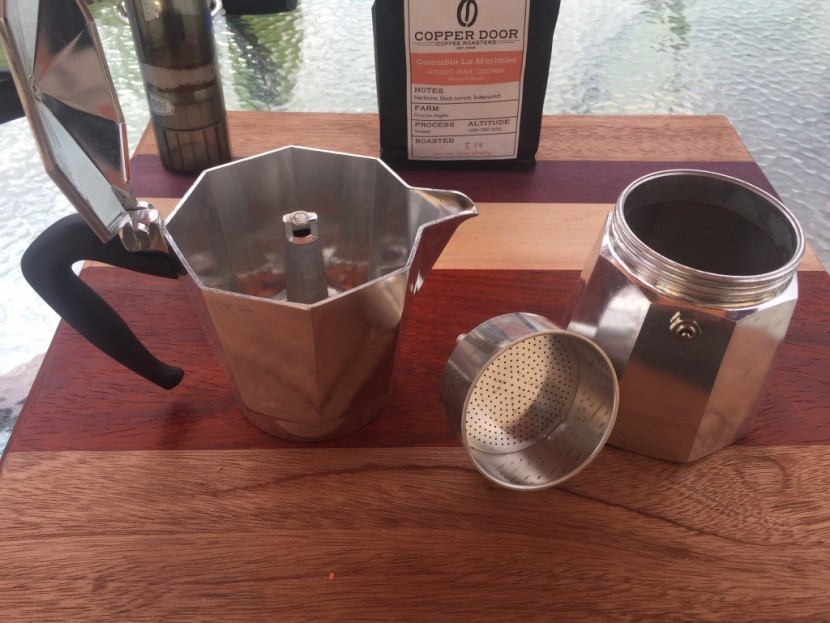bialetti moka express - the three pieces of the moka express. while this is obviously more...