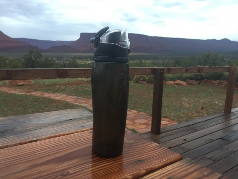 thermos intak 24 - here, the intak takes in a wet morning in the desert. we found this...