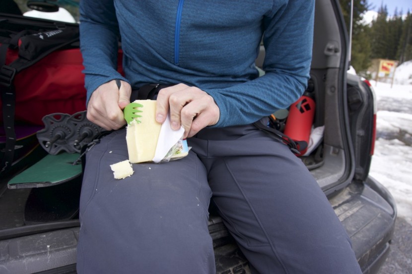 light my fire original spork - the spoon ended outperformed the serrated edge when cutting cheese.