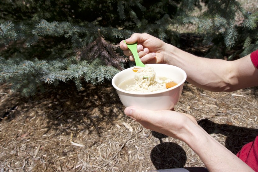 light my fire original spork - take note of how close this product is the bowl. any higher and the...