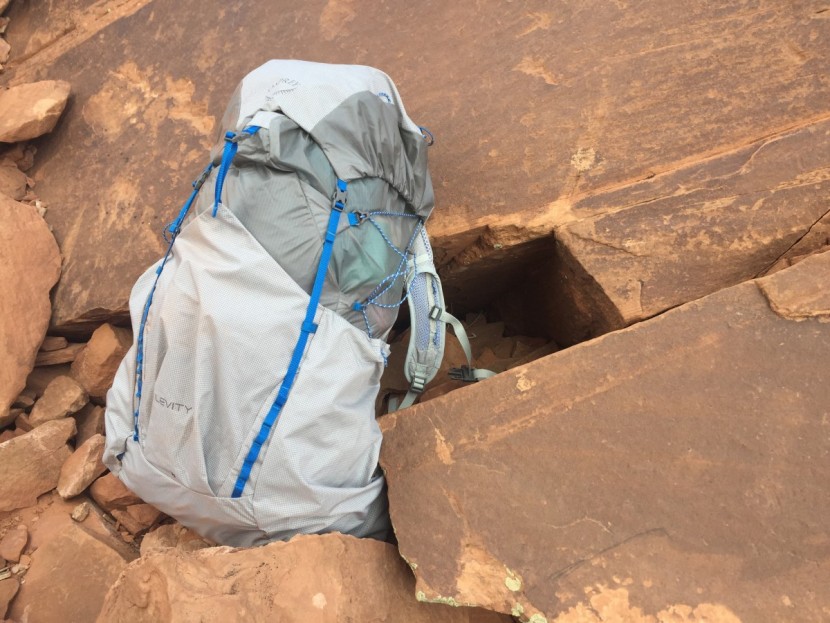 osprey levity 45 - the fully packed levity in the utah desert.
