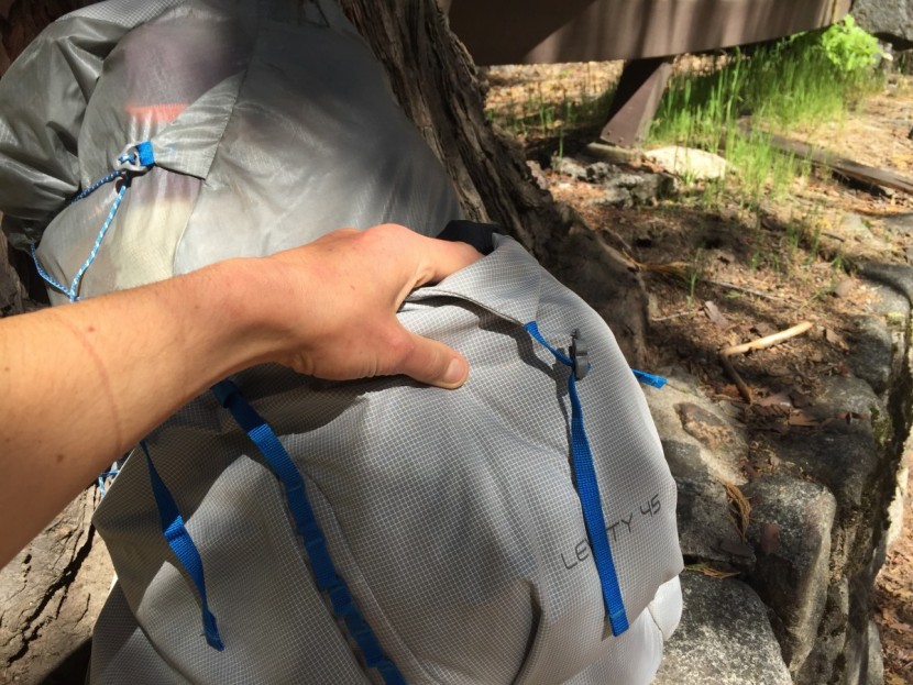 osprey levity 45 - the large external pocket on the levity is great but it lacks the...