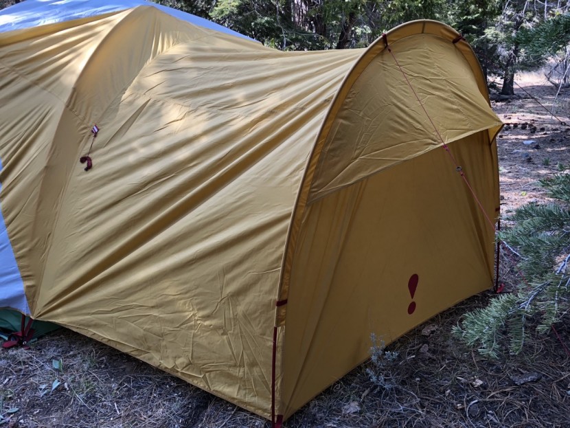 eureka boondocker hotel 6 - even staked and guy-lined to a full taut, the roof of the boondocker...