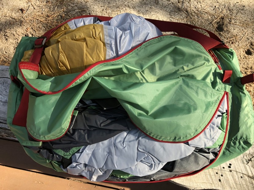 eureka boondocker hotel 6 - the boondocker&#039;s storage bag has two sides, one for the tent, one...