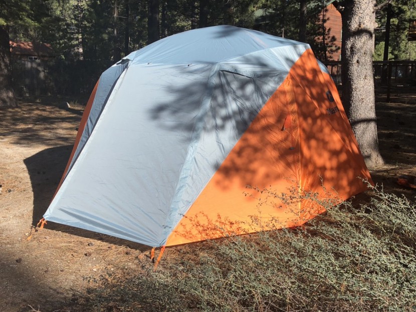 marmot limestone 6 - the limestone&#039;s rain fly offers full coverage, all the way to the...