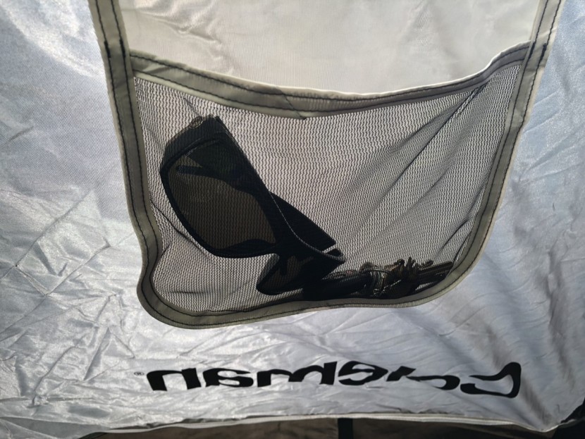 coleman instant tent 6 - the instant tent's inner pockets are a nice size, but it would be...