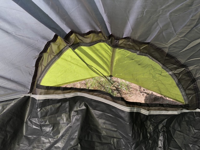 coleman instant tent 6 - a floor vent at the back of the tent increases the potential for...