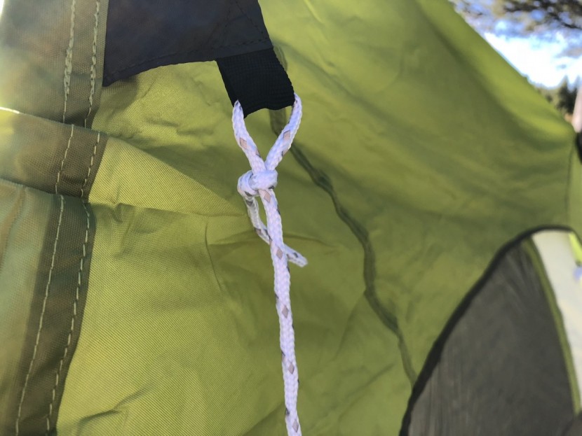 coleman instant tent 6 - pre-connected (and reflective) guy lines can help to secure the...