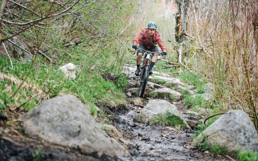 enduro mountain bike - this bike is composed when carrying speed.