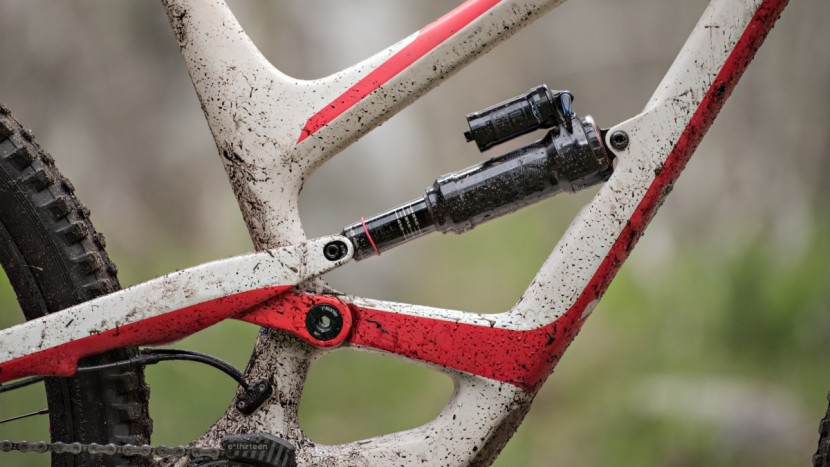 we like the rockshox super deluxe. it was hard to differentiate...