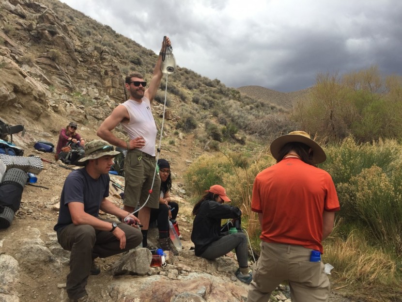 the humboldt state team trying to get the trail base to work faster.