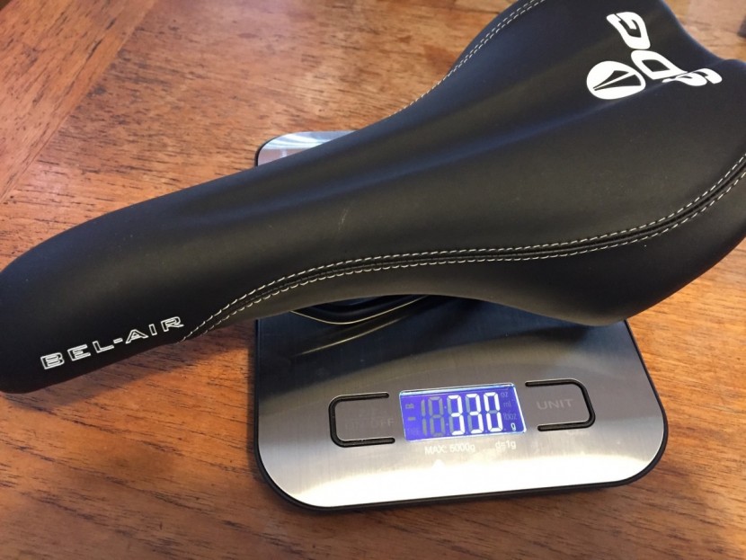 the heaviest saddle in our test, at 330g.
