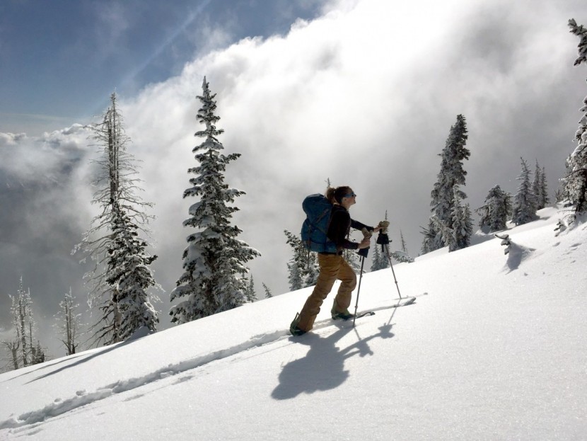 the north face warm crew for women - taking a little skin hike uphill in leavenworth, wa with the warm...
