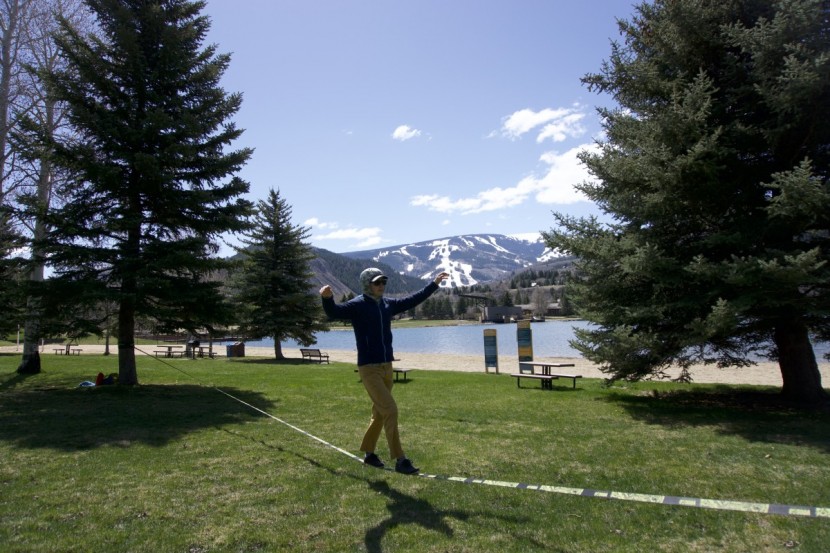 voodoo gold trickline - this super bouncy webbing might be geared for tricks, but with some...