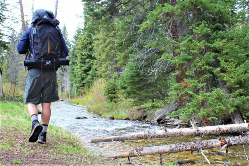 moon lence ultralight table - the moon lence strapped to the bottom of a pack and gave us added...