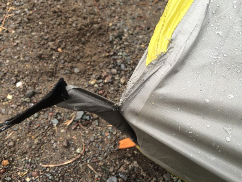 sea to summit specialist duo - attempting to tighten the guy wires on this soaked tent we tripped...