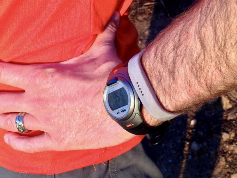 fitbit flex 2 - the flex 2 can be worn adjacent to a watch without feeling terribly...