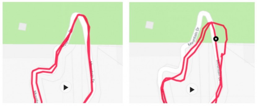 garmin fenix 5 - sample gps tracks from the forerunner 935 (left) and the fenix 5...