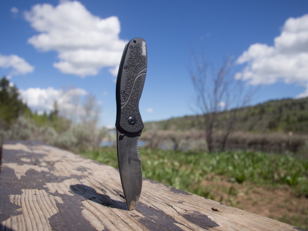 kershaw blur glassbreaker - the texture on the blur&#039;s handle shows readily here. for an all...