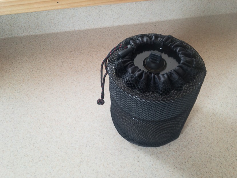 msr trail mini duo - the trail mini duo, packed up with stove and fuel inside, all inside...