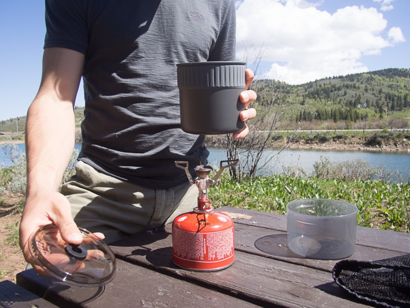 msr trail mini duo - that textured rubber ring allows you to, at least briefly, hold the...