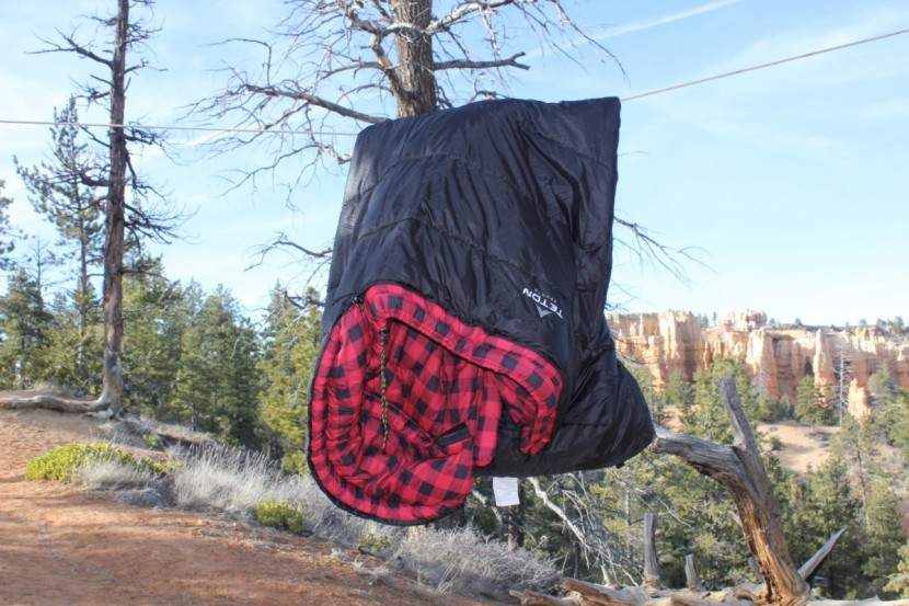 camping sleeping bag - roomy with a hood and shoulder baffles, the teton celsius does...