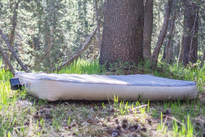 soundasleep camping series - the powerful motorized pump can completely inflate this pad in just...