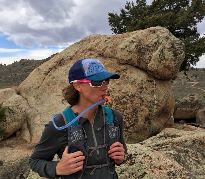 deuter streamer 2.0 - alison hydrates on the go with the deuter hydration system. while it...