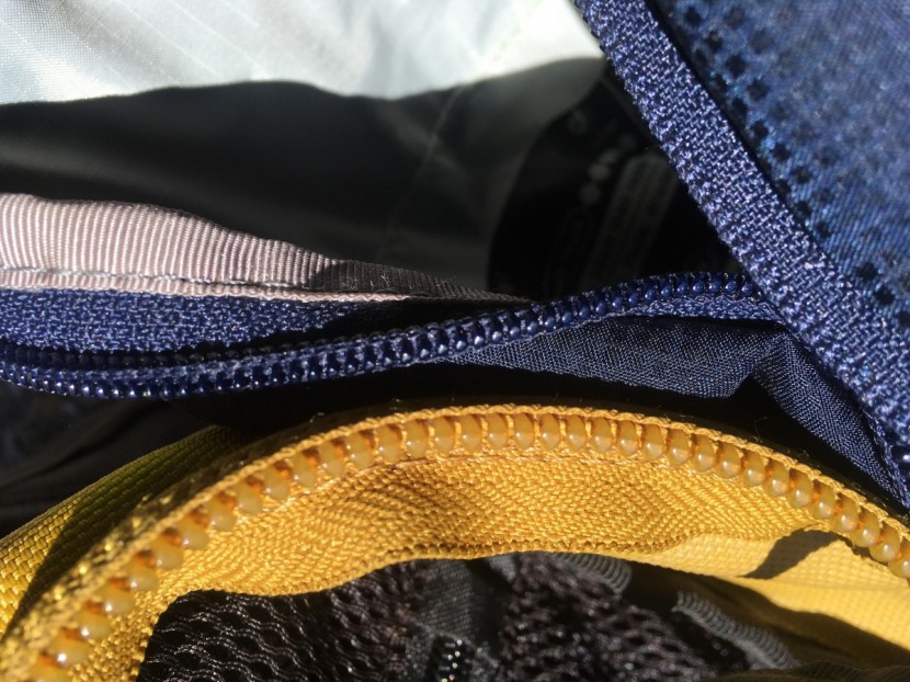deuter gravity pitch 12 - the robust #10 ykk zipper on the bd bullet in yellow, and the...