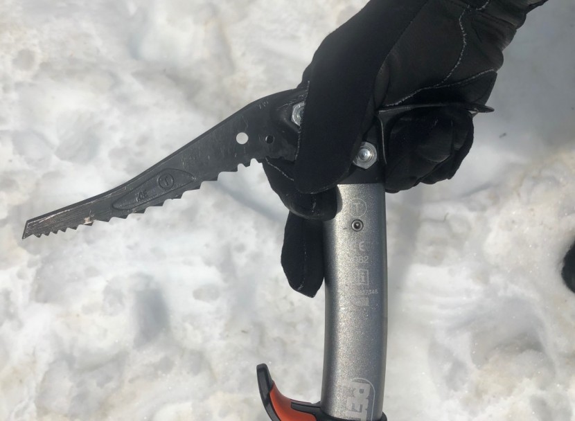 petzl sum&#039;tec - the sum&#039;tec, like many more aggressive ice axes, is most comfortable...