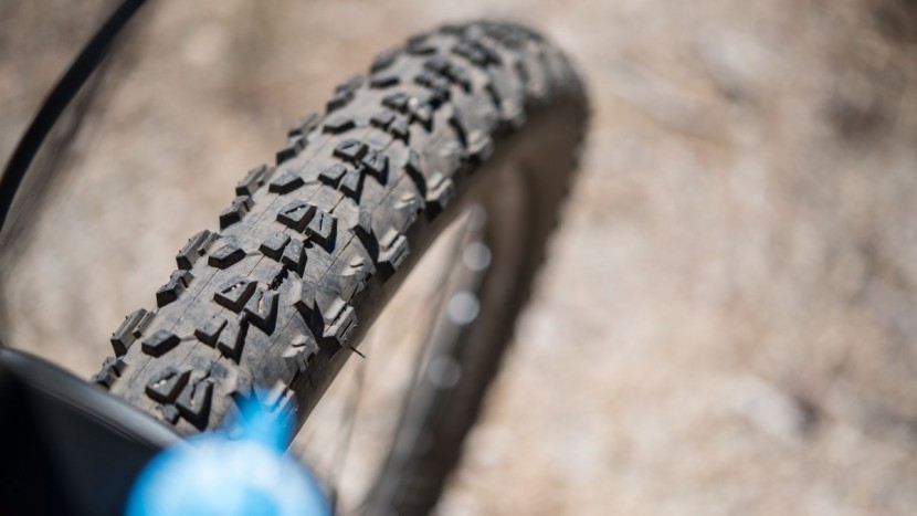 the maxxis forecaster front tire was fine.