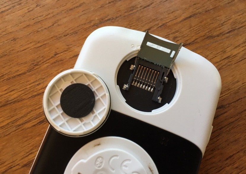 garmin edge 1030 - the microsd card slot on the back of the edge 1030.